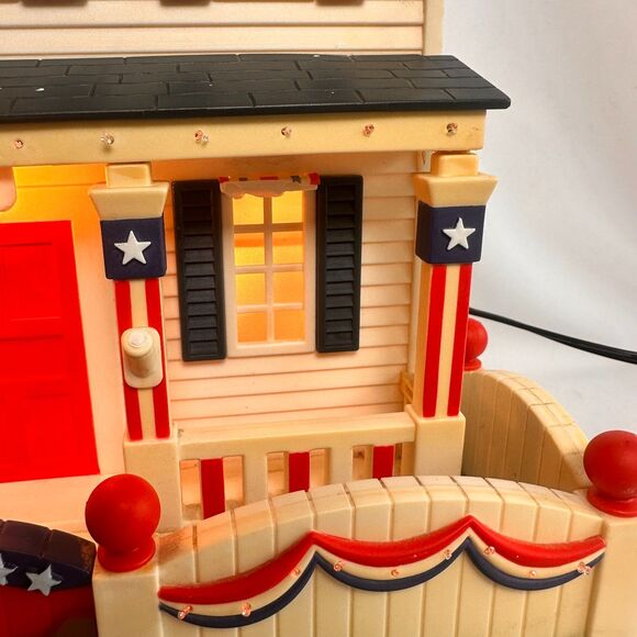 Patriotic Lighted House DecorationAmericana Red White Blue Independence Day - Picture 4 of 14